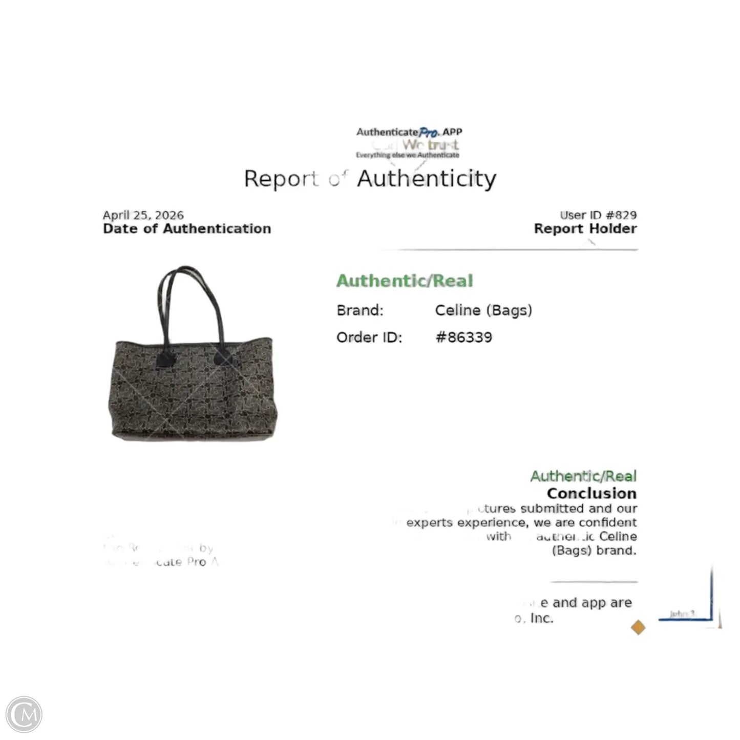 Handbag Luxury Designer By Celine, Size: Small