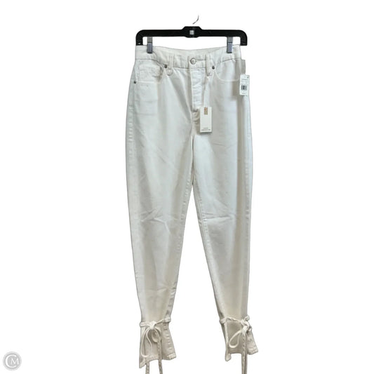 Jeans Straight By Good American In White Denim, Size: 0