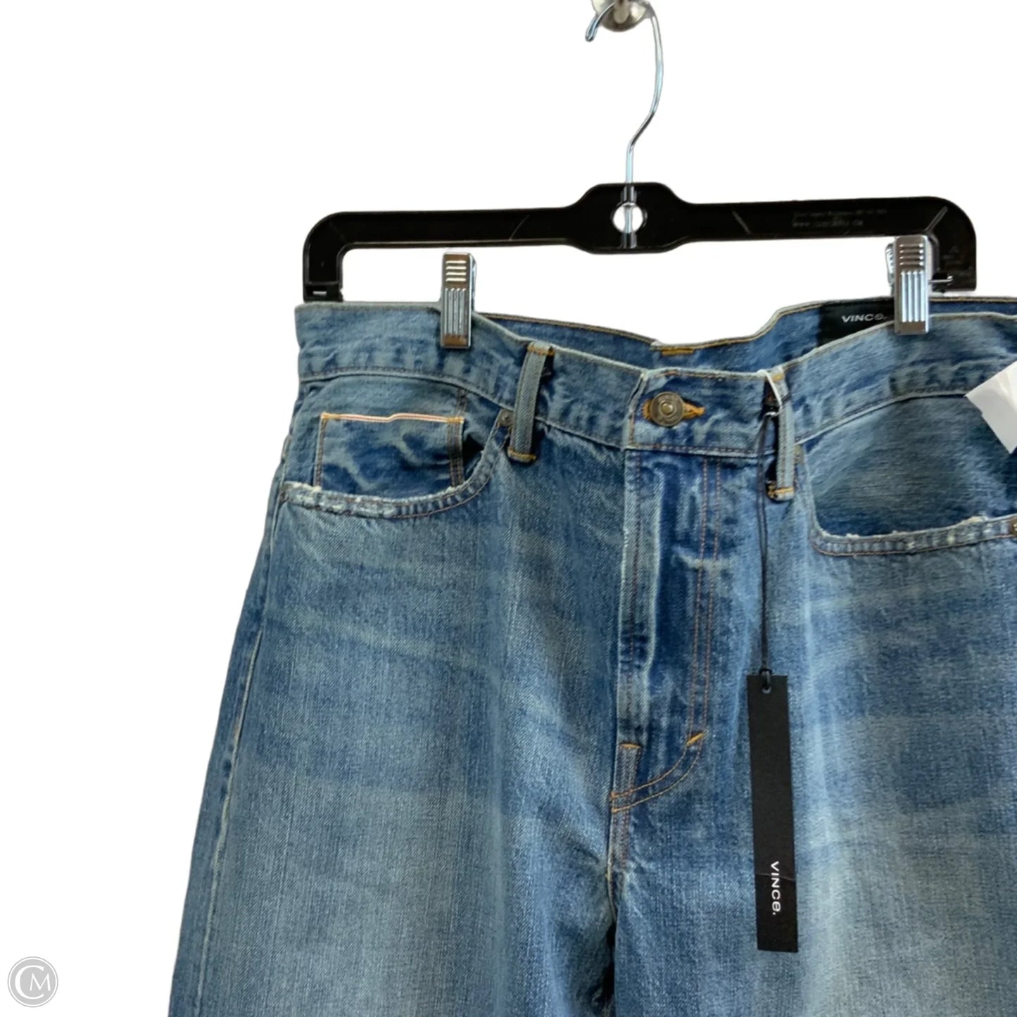 Jeans Cropped By Vince In Blue Denim, Size: 12