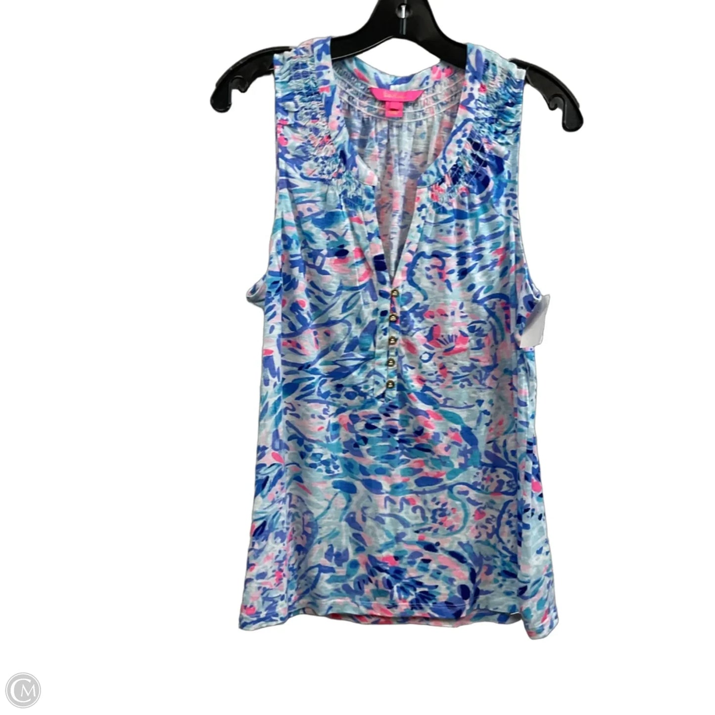 Top Sleeveless By Lilly Pulitzer In Blue, Size: L