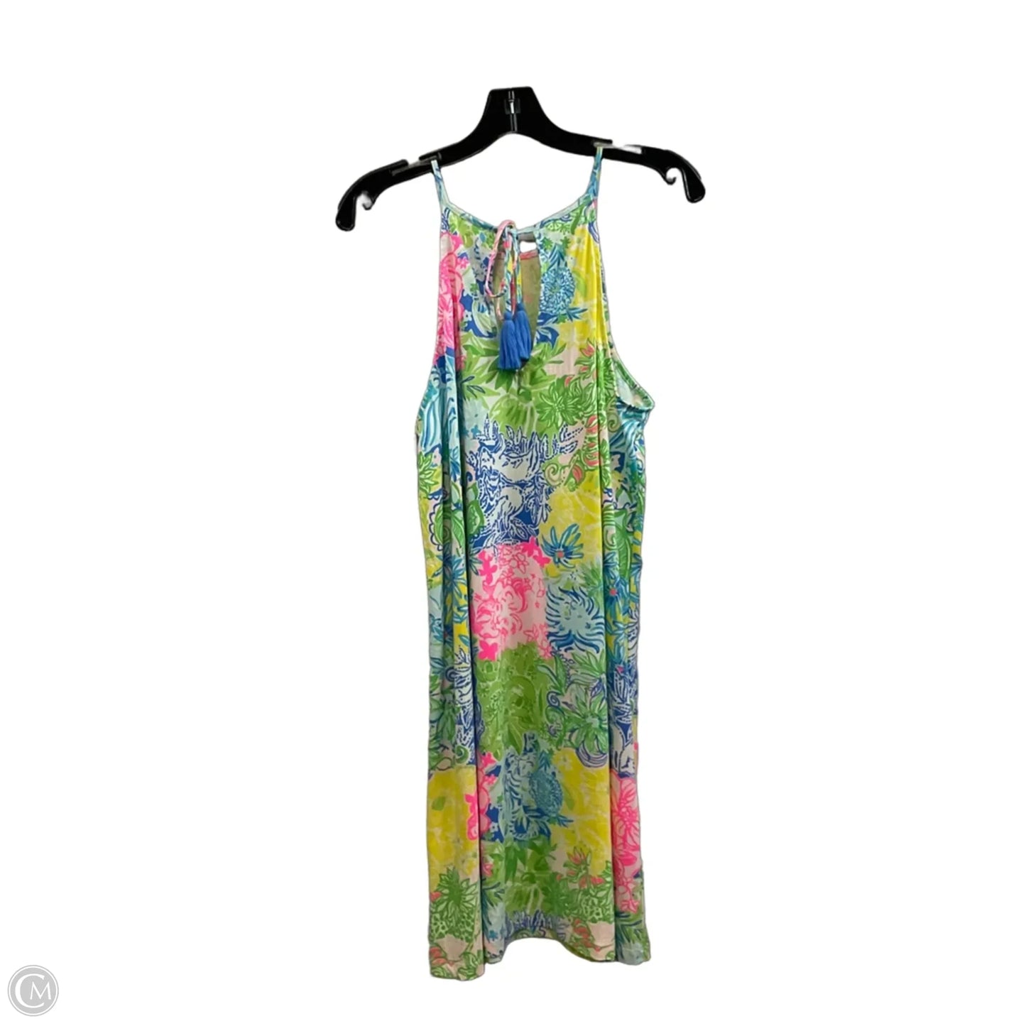 Dress Casual Short By Lilly Pulitzer In Green & Yellow, Size: M