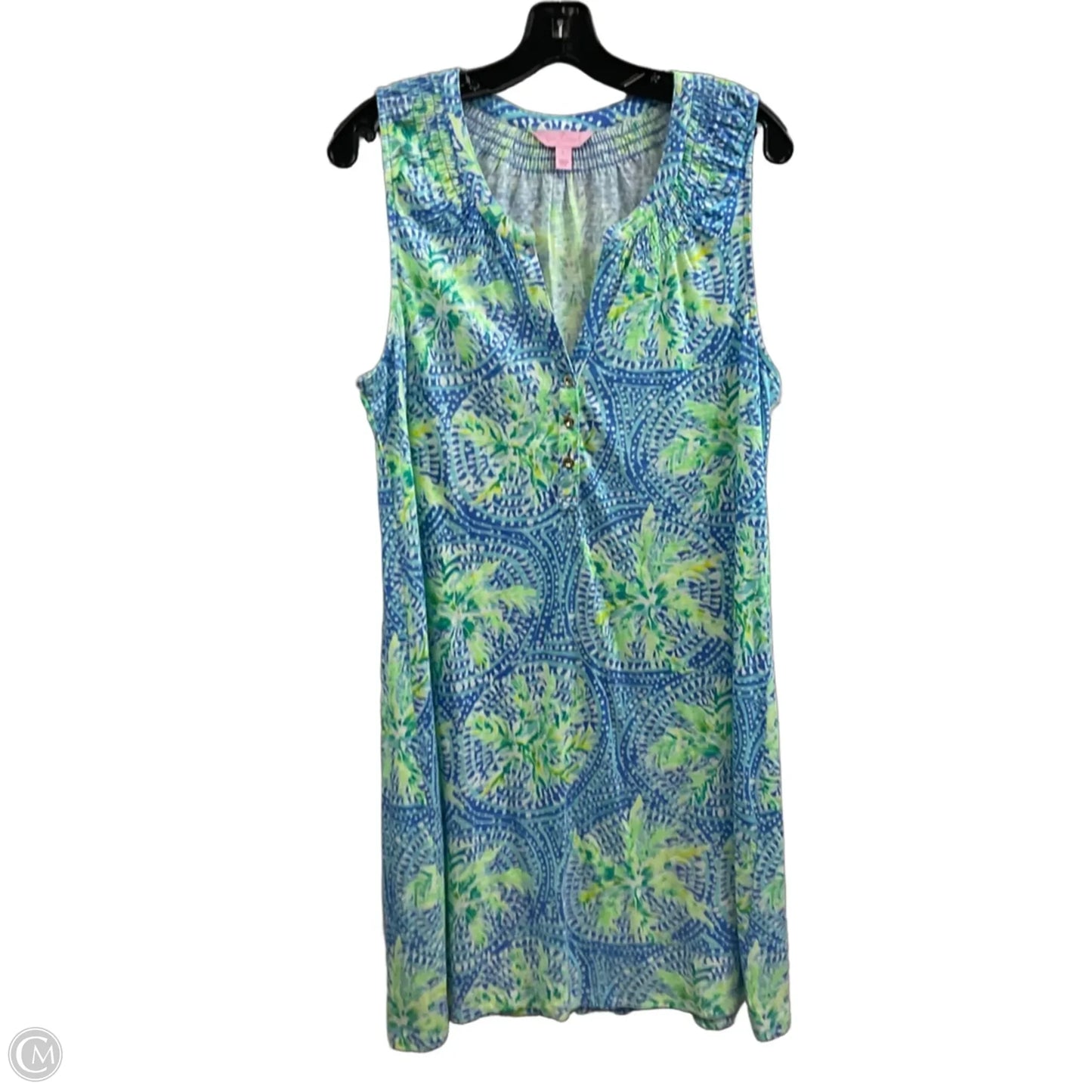 Dress Casual Short By Lilly Pulitzer In Blue & Green, Size: L