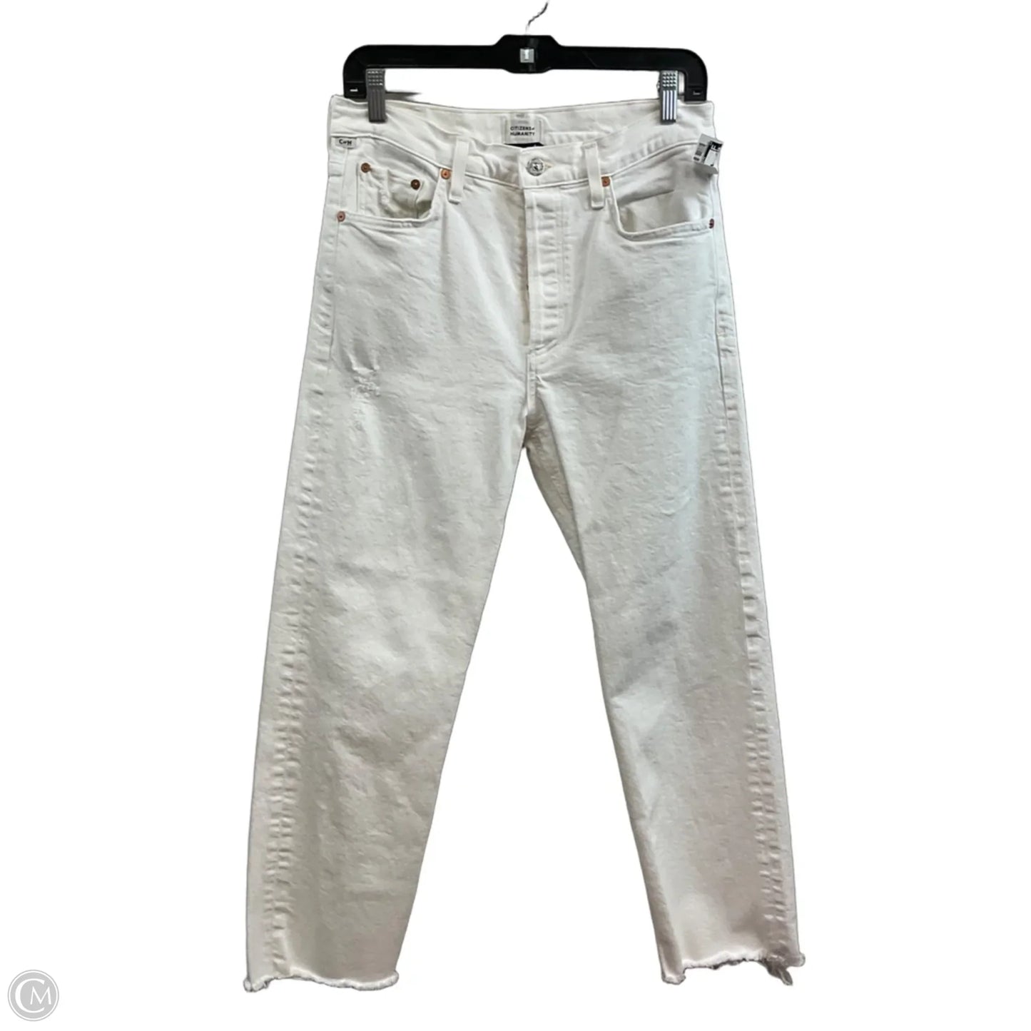 Jeans Straight By Citizens Of Humanity In White Denim, Size: 6