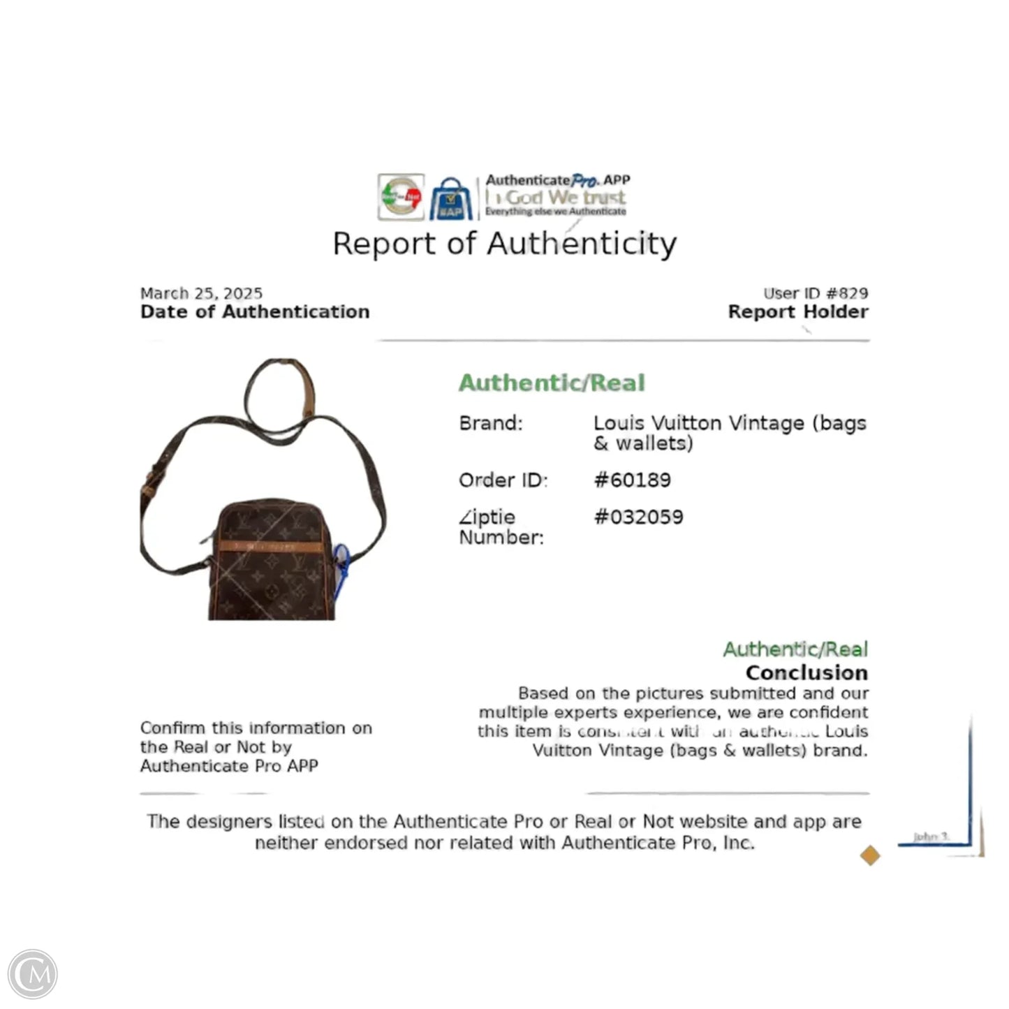 Crossbody Luxury Designer By Louis Vuitton, Size: Small