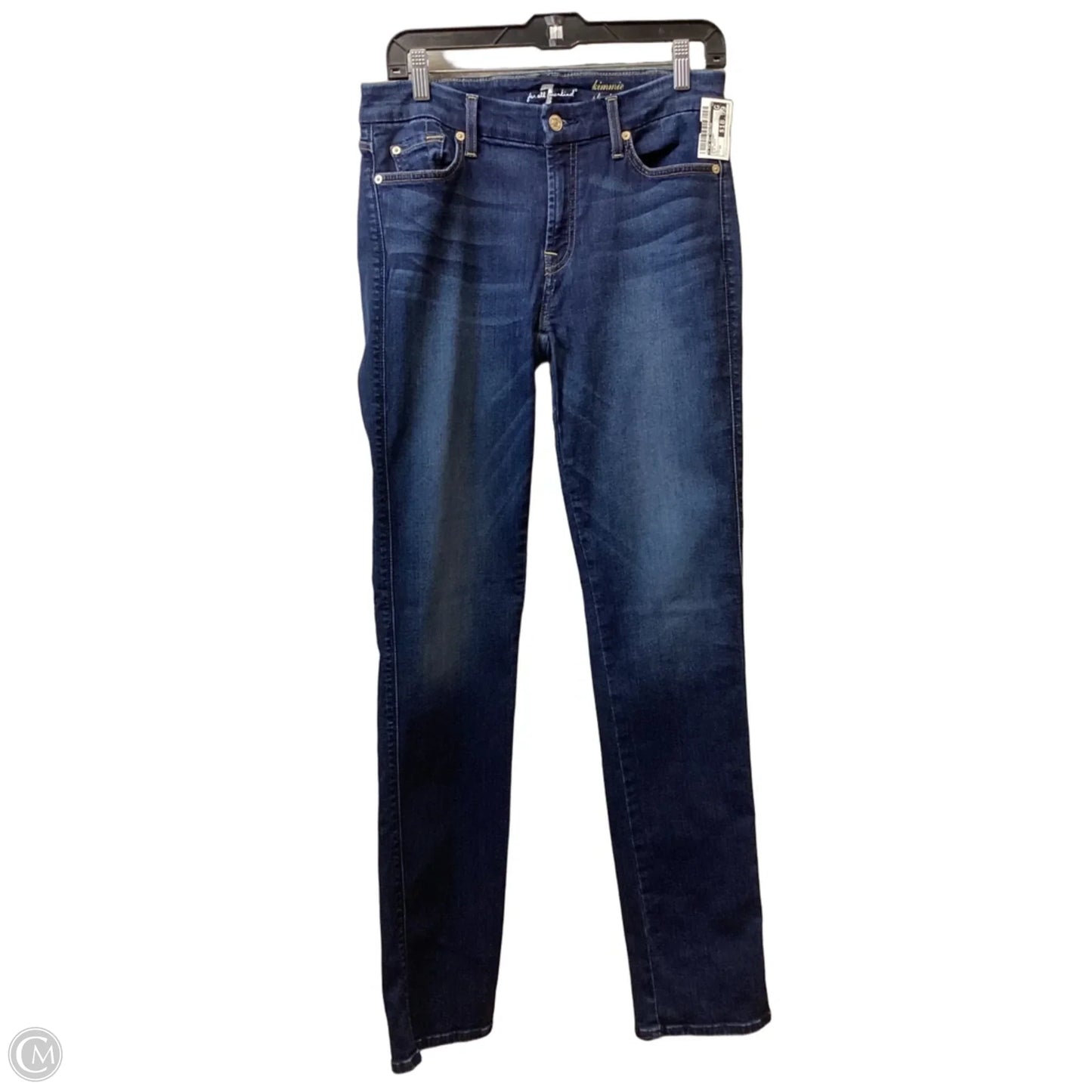 Jeans Skinny By 7 For All Mankind In Blue Denim, Size: 12