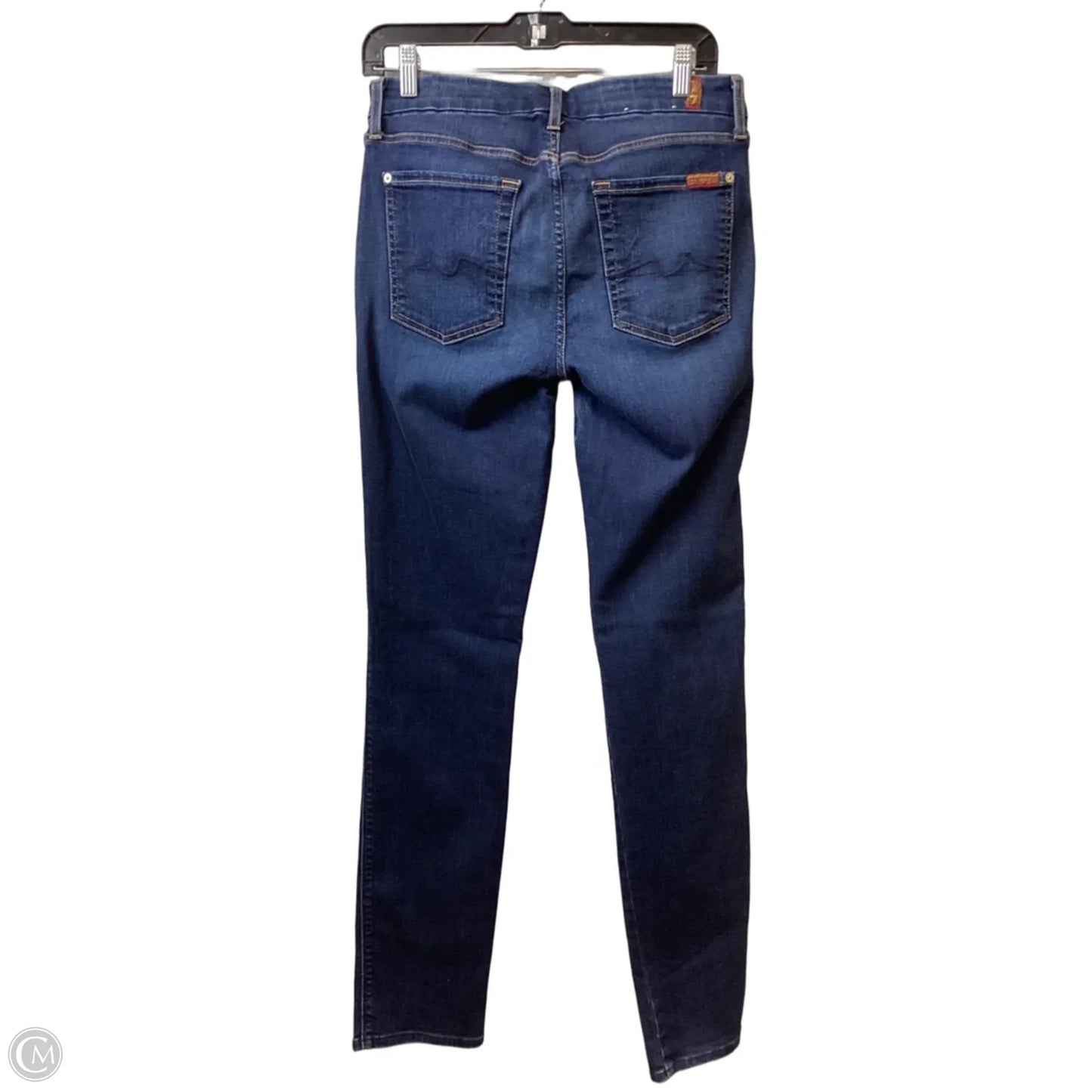 Jeans Skinny By 7 For All Mankind In Blue Denim, Size: 12