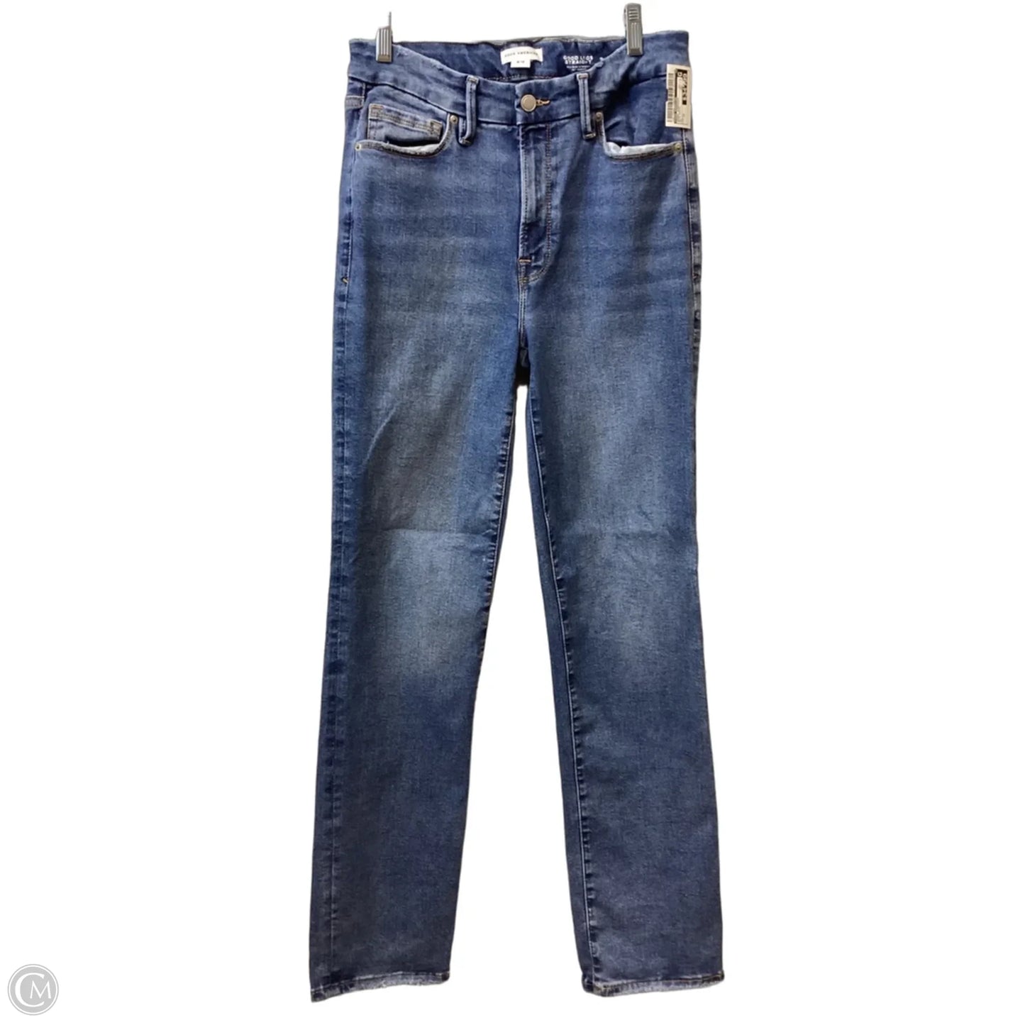 Jeans Straight By Good American In Blue Denim, Size: 12