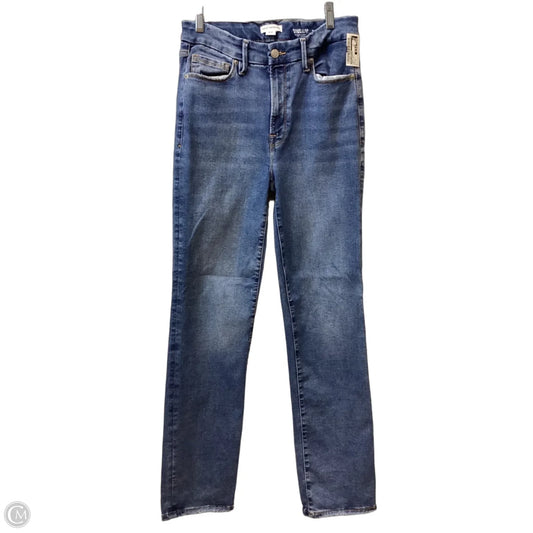 Jeans Straight By Good American In Blue Denim, Size: 12
