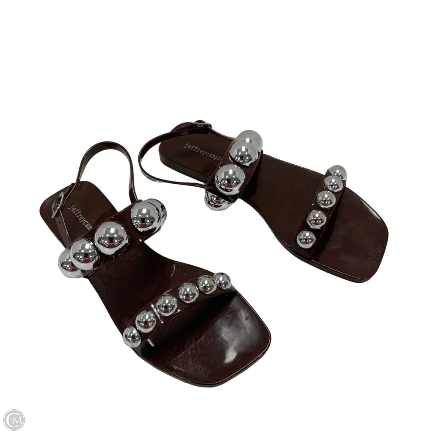Sandals Flats By Jeffrey Campbell In Brown & Silver, Size: 9