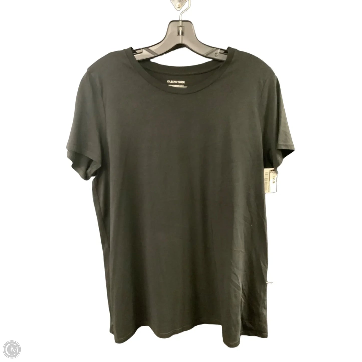 Top Short Sleeve By Eileen Fisher In Black, Size: L