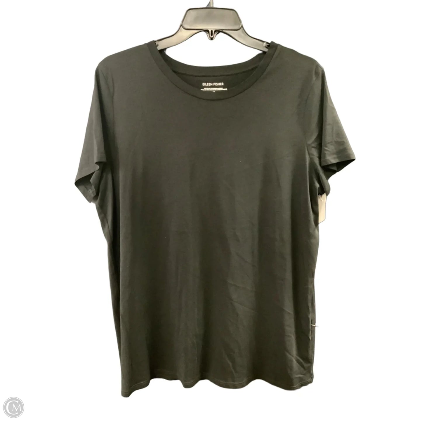 Top Short Sleeve By Eileen Fisher In Black, Size: L