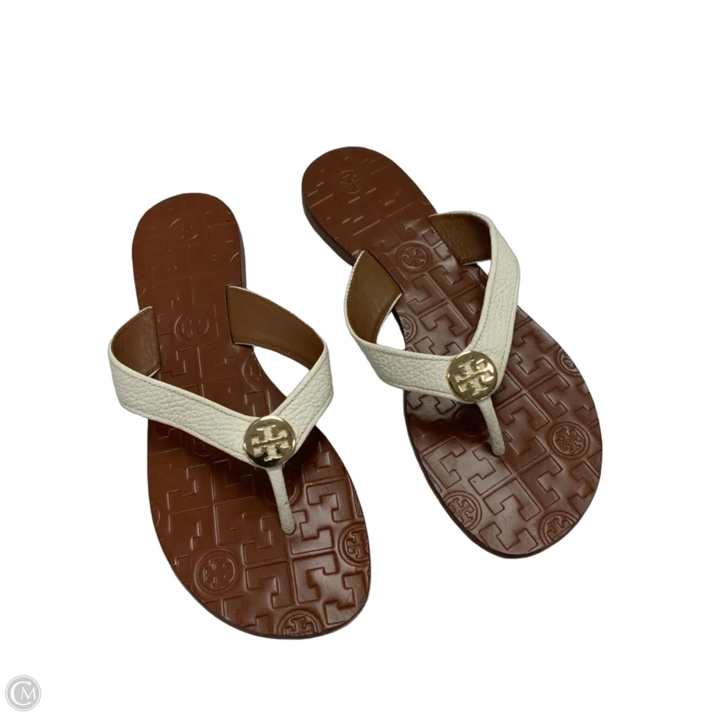 Sandals Designer By Tory Burch In Cream, Size: 7