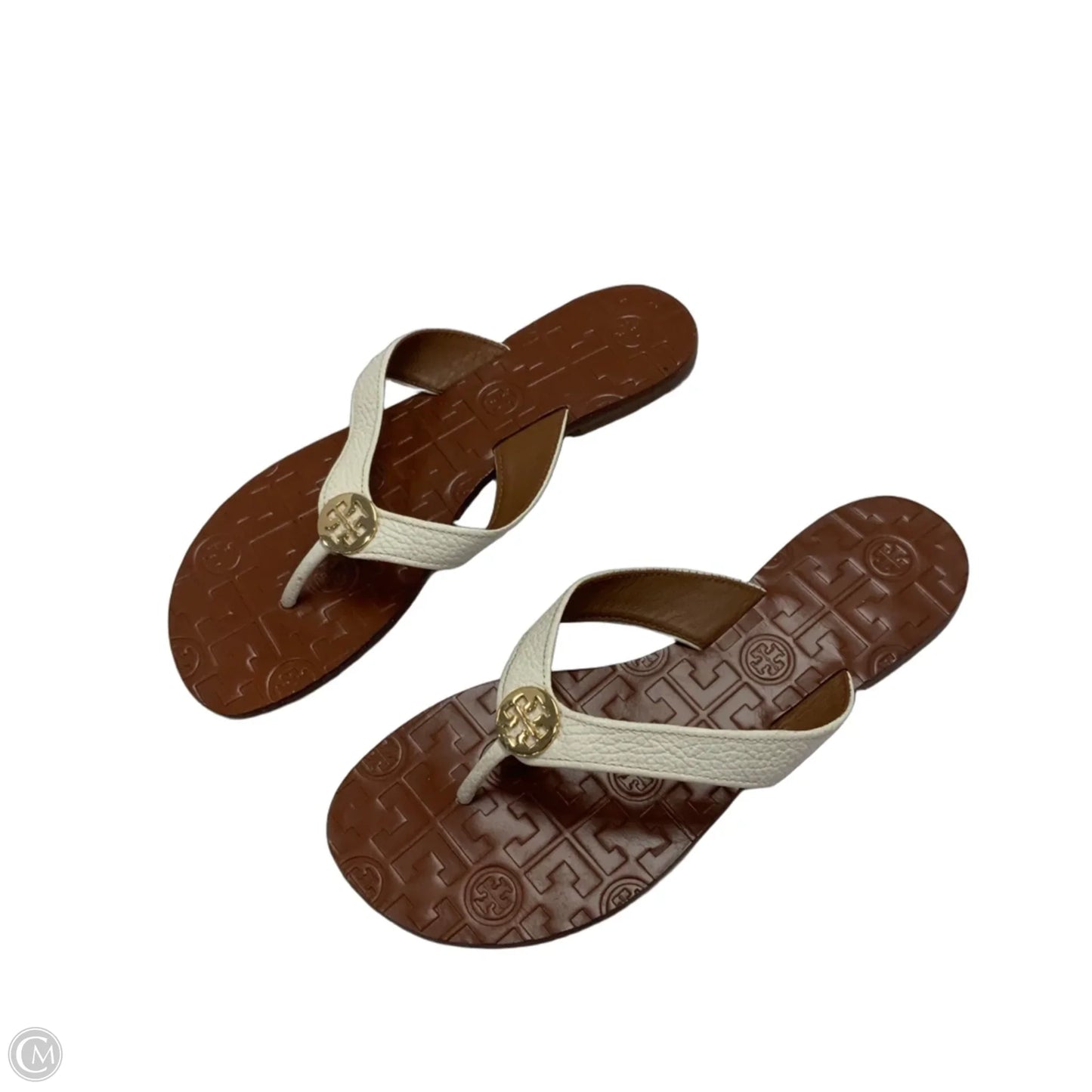 Sandals Designer By Tory Burch In Cream, Size: 7