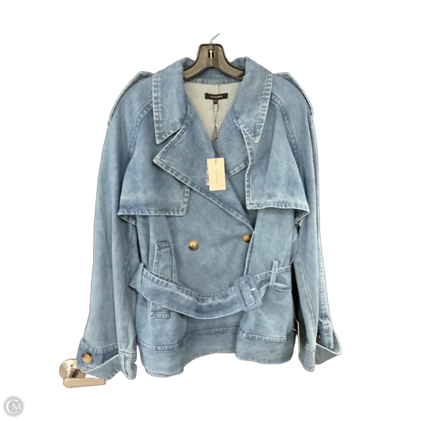 Jacket Denim By JLUXLABEL In Blue Denim, Size: L / XL