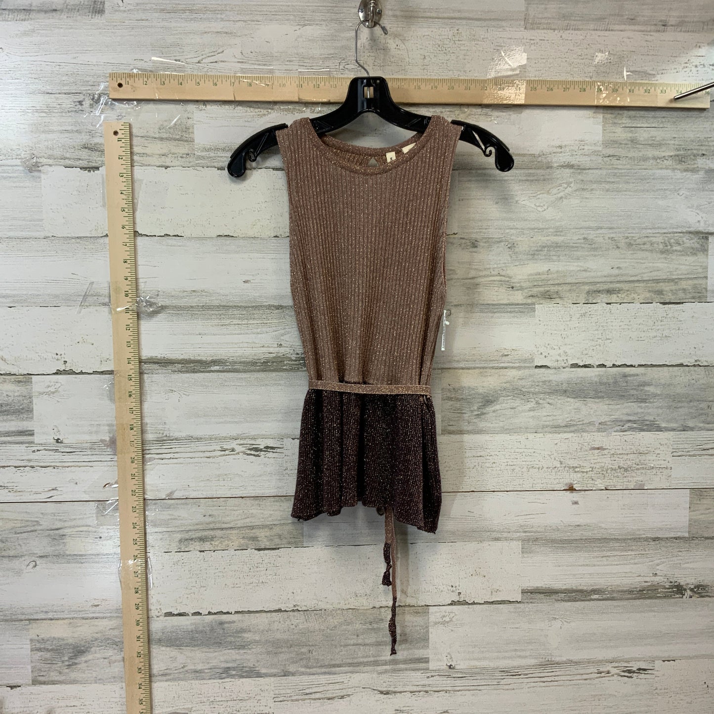 Brown Top Sleeveless Moth, Size Xs