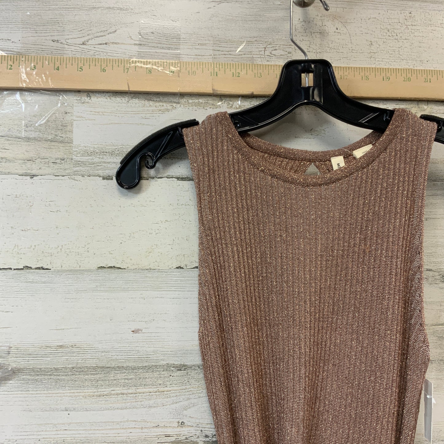 Brown Top Sleeveless Moth, Size Xs