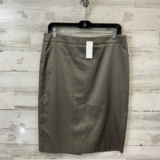 Skirt Midi By Ann Taylor In Black & Gold, Size: 10