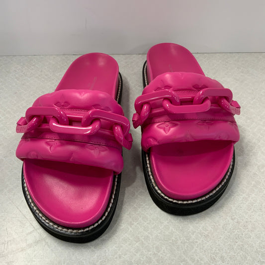 Pink Sandals Luxury Designer Louis Vuitton, Size 7