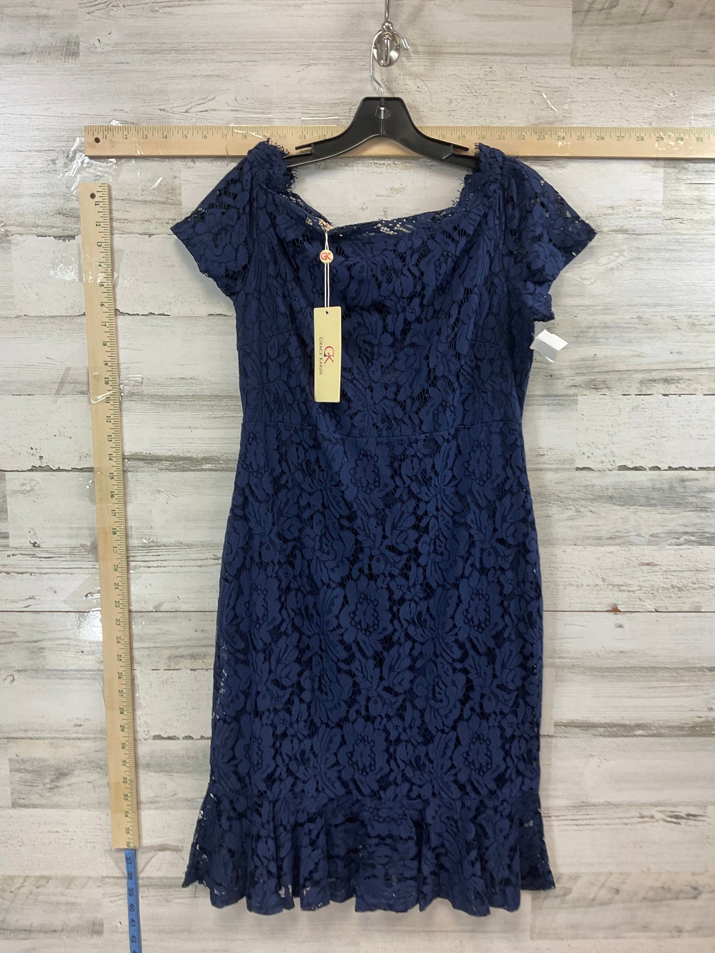 Navy Dress Party Midi Grace Karin, Size L