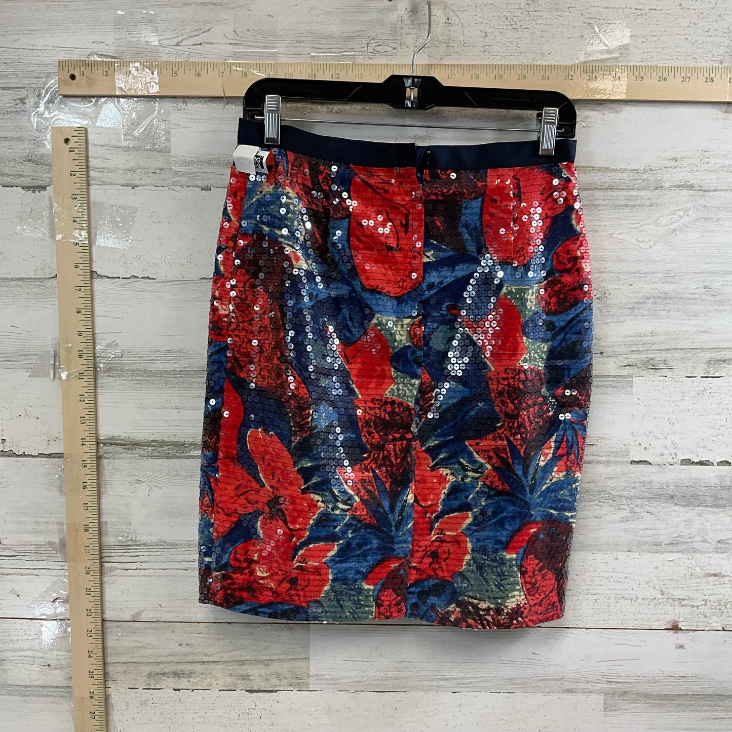 Blue & Red Skirt Set 2pc Anthropologie, Size PETITE SMALL