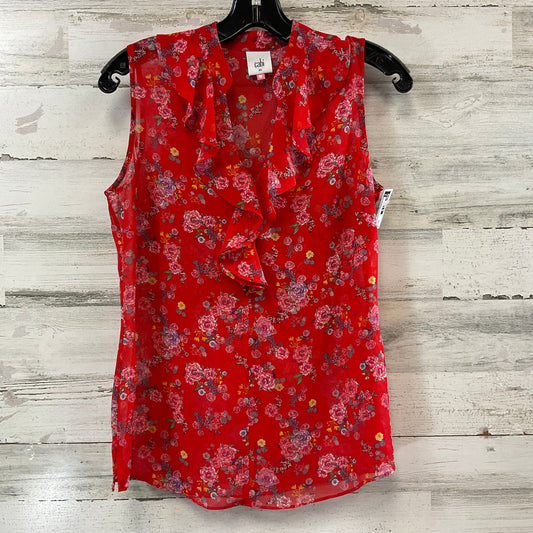 Top Sleeveless By Cabi In Red, Size: Xs