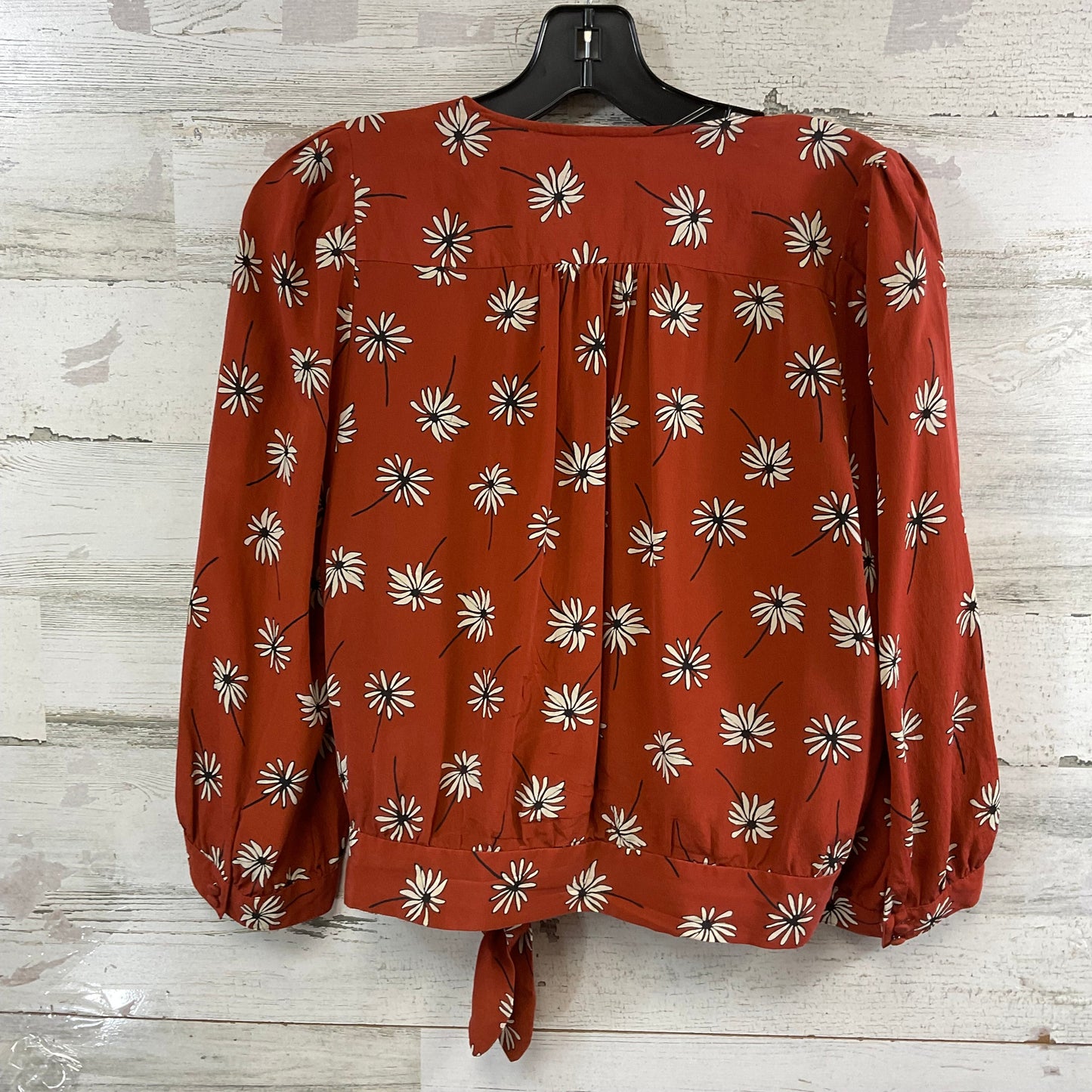 Top Long Sleeve By Madewell In Orange, Size: L