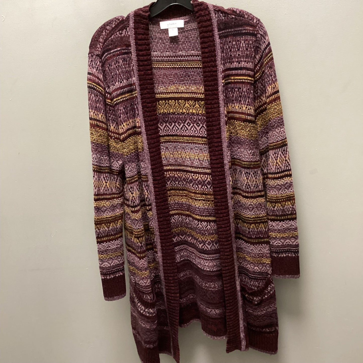 Cardigan By Cj Banks In Purple, Size: 1x