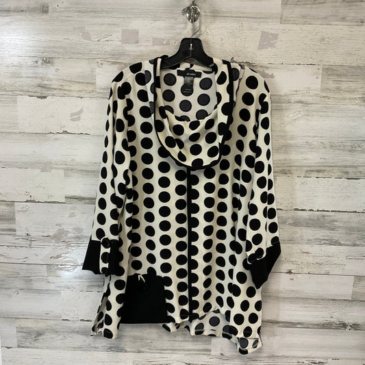 Blouse 3/4 Sleeve By Ali Miles In Black & Cream, Size: 1x