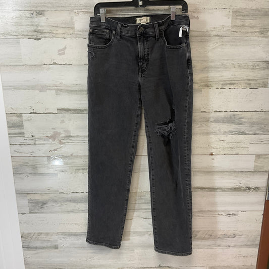 Jeans Straight By Madewell In Black Denim, Size: 8