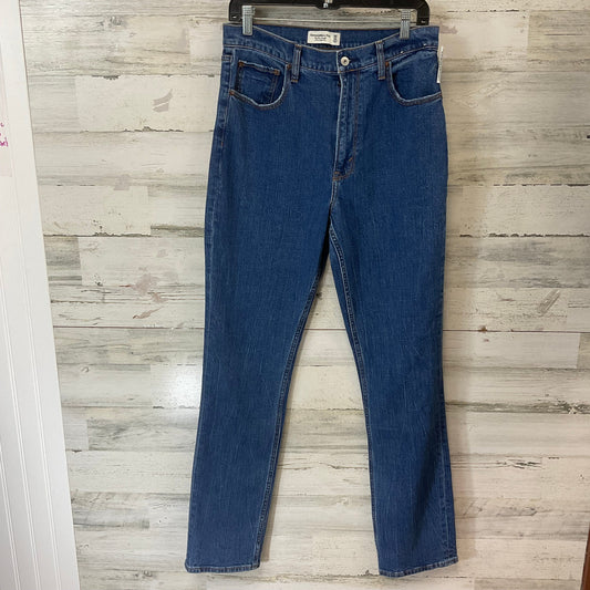 Jeans Straight By Abercrombie And Fitch In Blue Denim, Size: 10 LONG