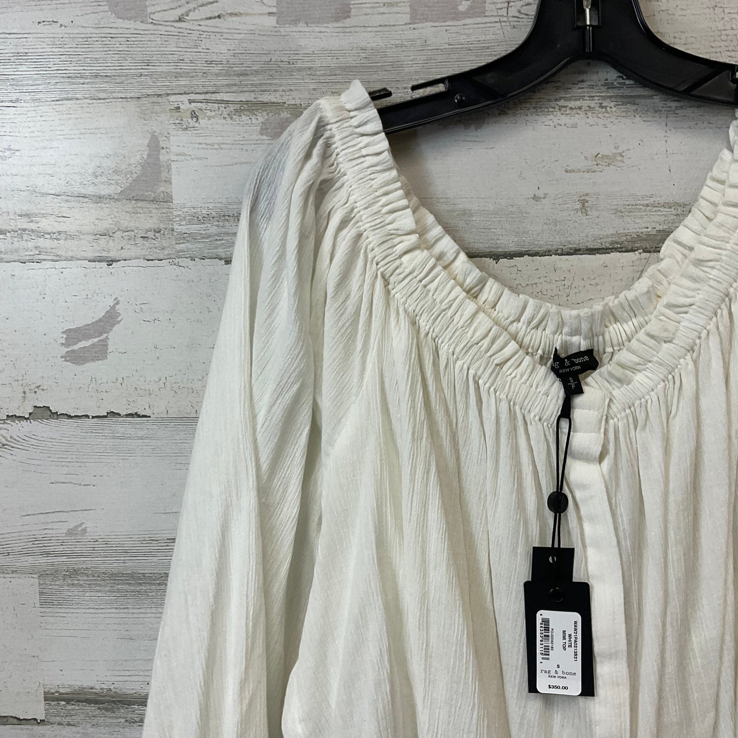 Blouse Long Sleeve By Rag And Bone In White, Size: S