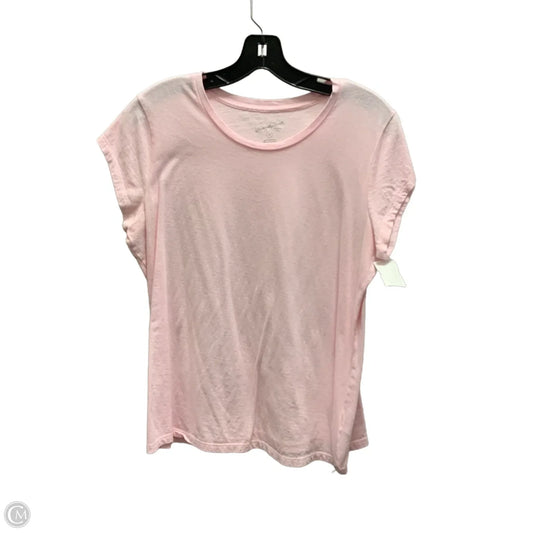 Top Short Sleeve Basic By Universal Thread In Pink, Size: Xl