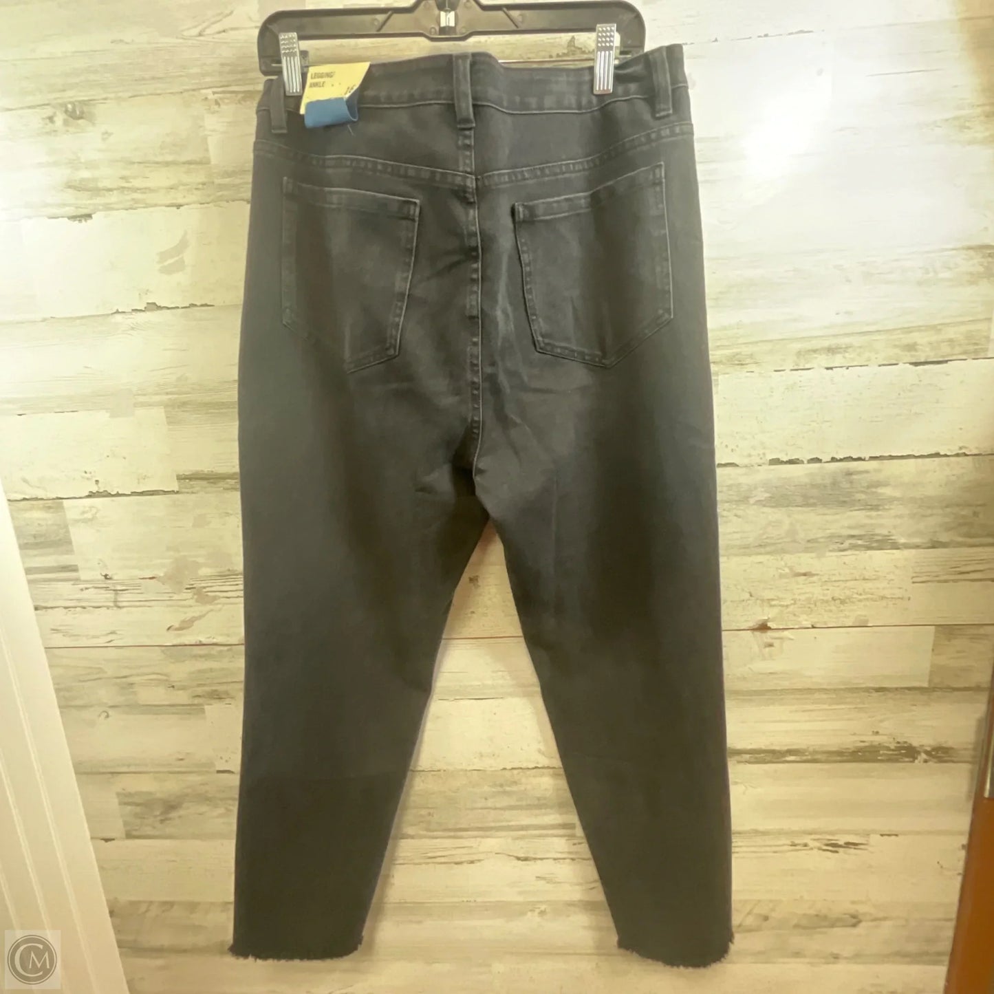 Jeans Straight By Soft Surroundings In Black Denim, Size: 16