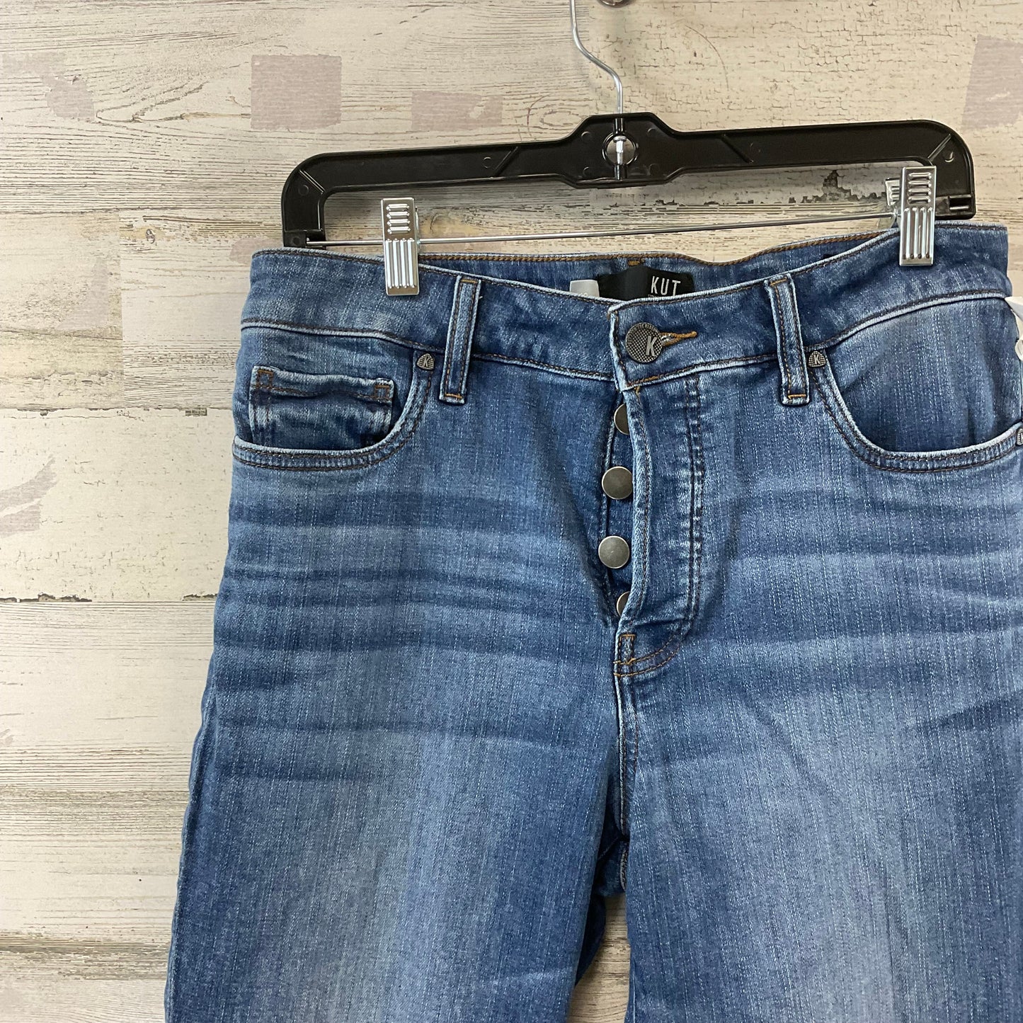 Jeans Straight By Kut In Blue Denim, Size: 10