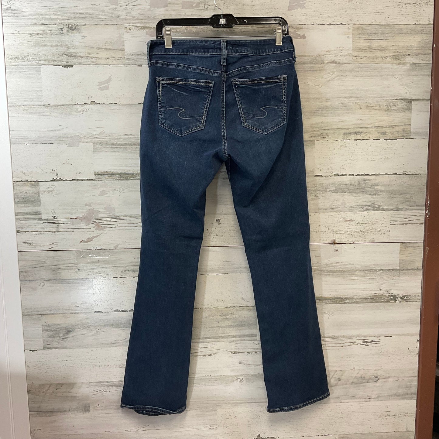 Jeans Flared By Silver In Blue Denim, Size: 12