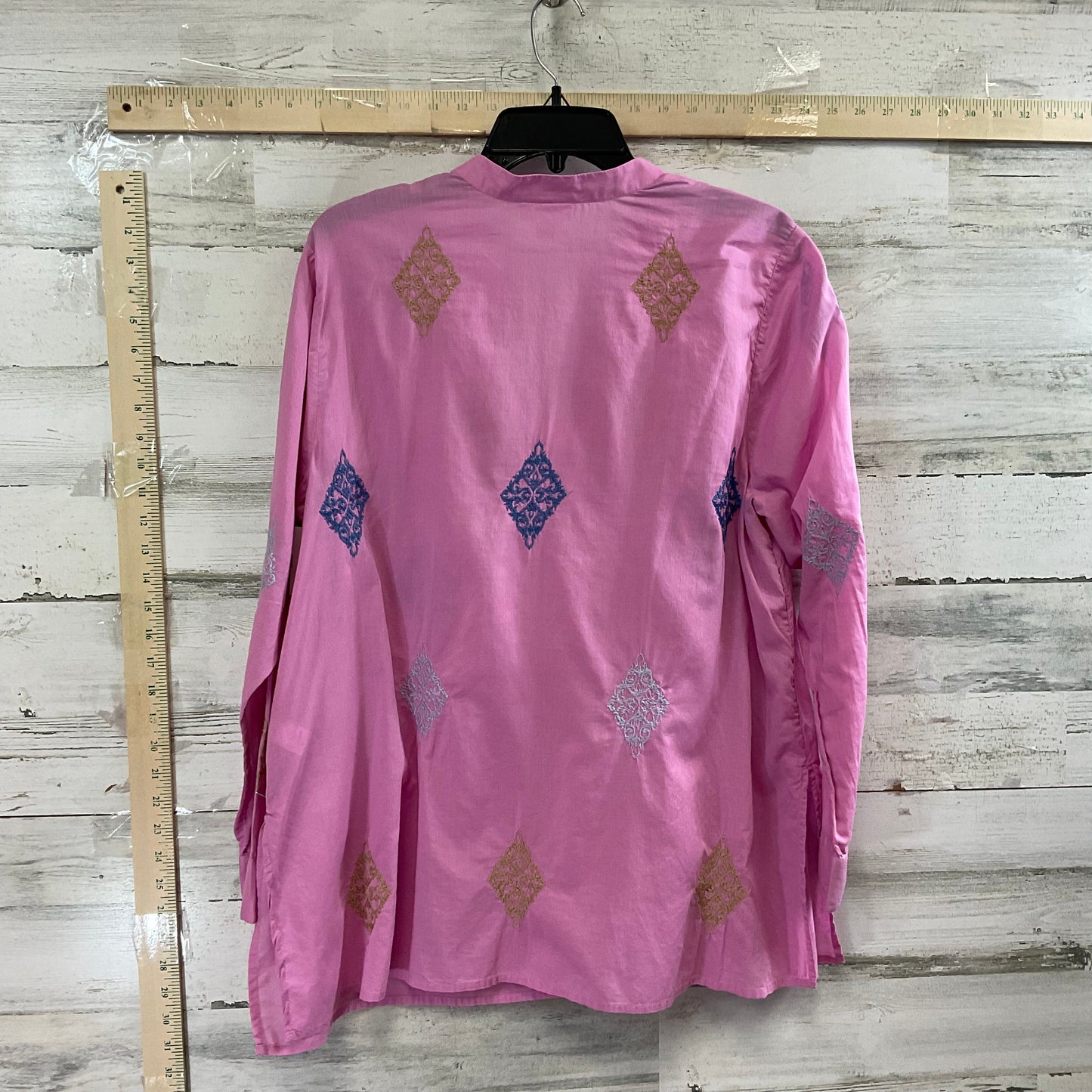 Blouse Long Sleeve By J. Jill In Pink, Size: Petite L