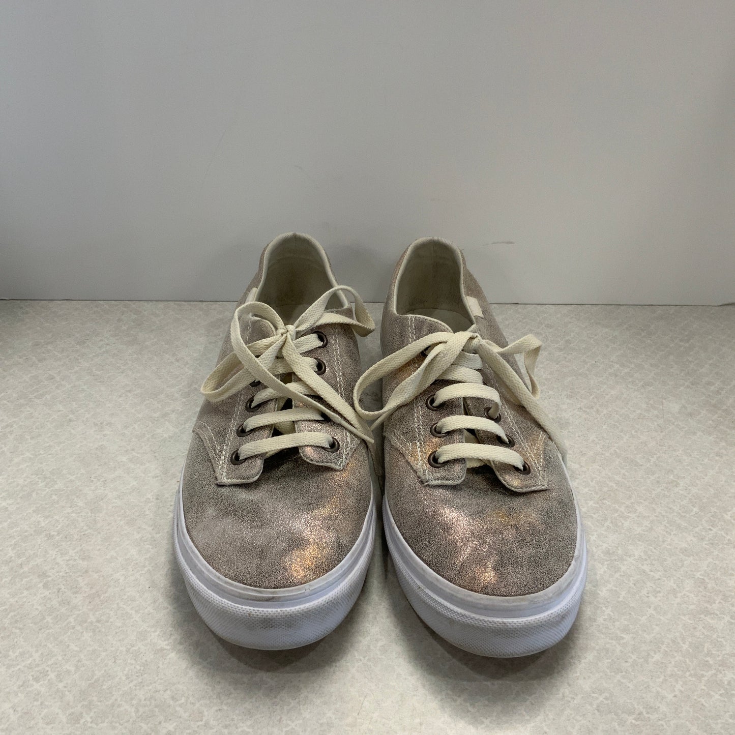 Gold & Silver Shoes Sneakers Vans, Size 9.5