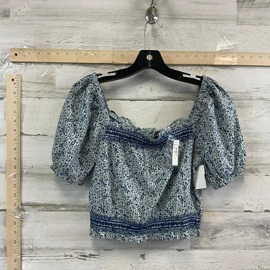 Blue & Grey Top Short Sleeve Madewell, Size Xxs