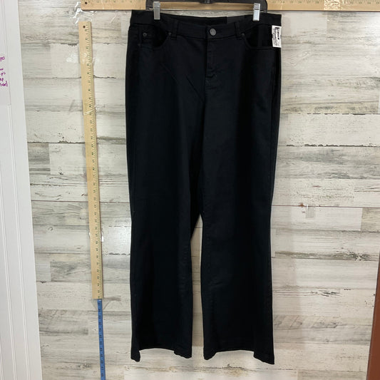 Black Denim Jeans Wide Leg Lane Bryant, Size 16