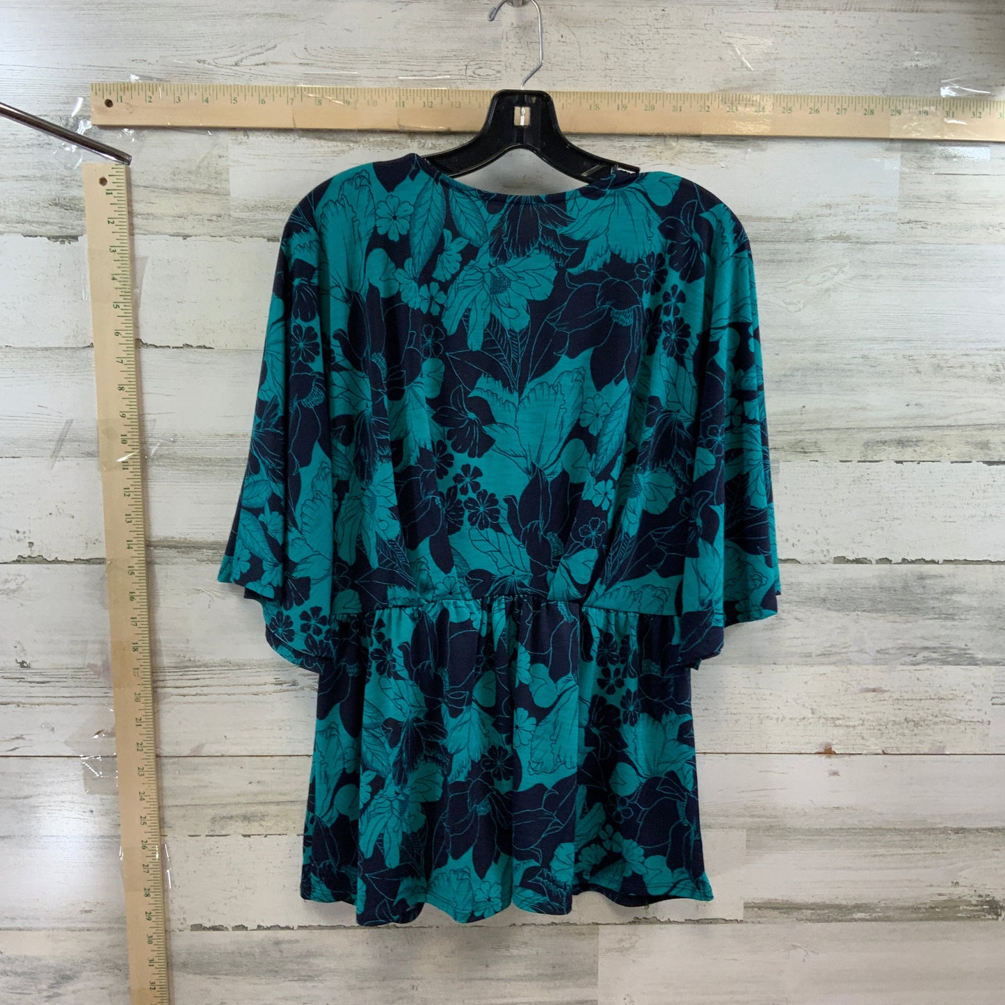 Blue & Green Top Short Sleeve DEAR SCARLETT, Size S