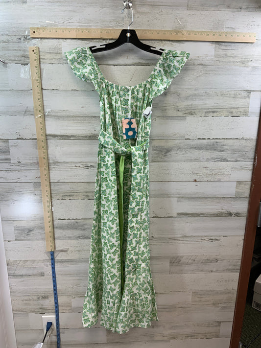 Green & White Dress Casual Maxi BEAU & RO, Size Xs