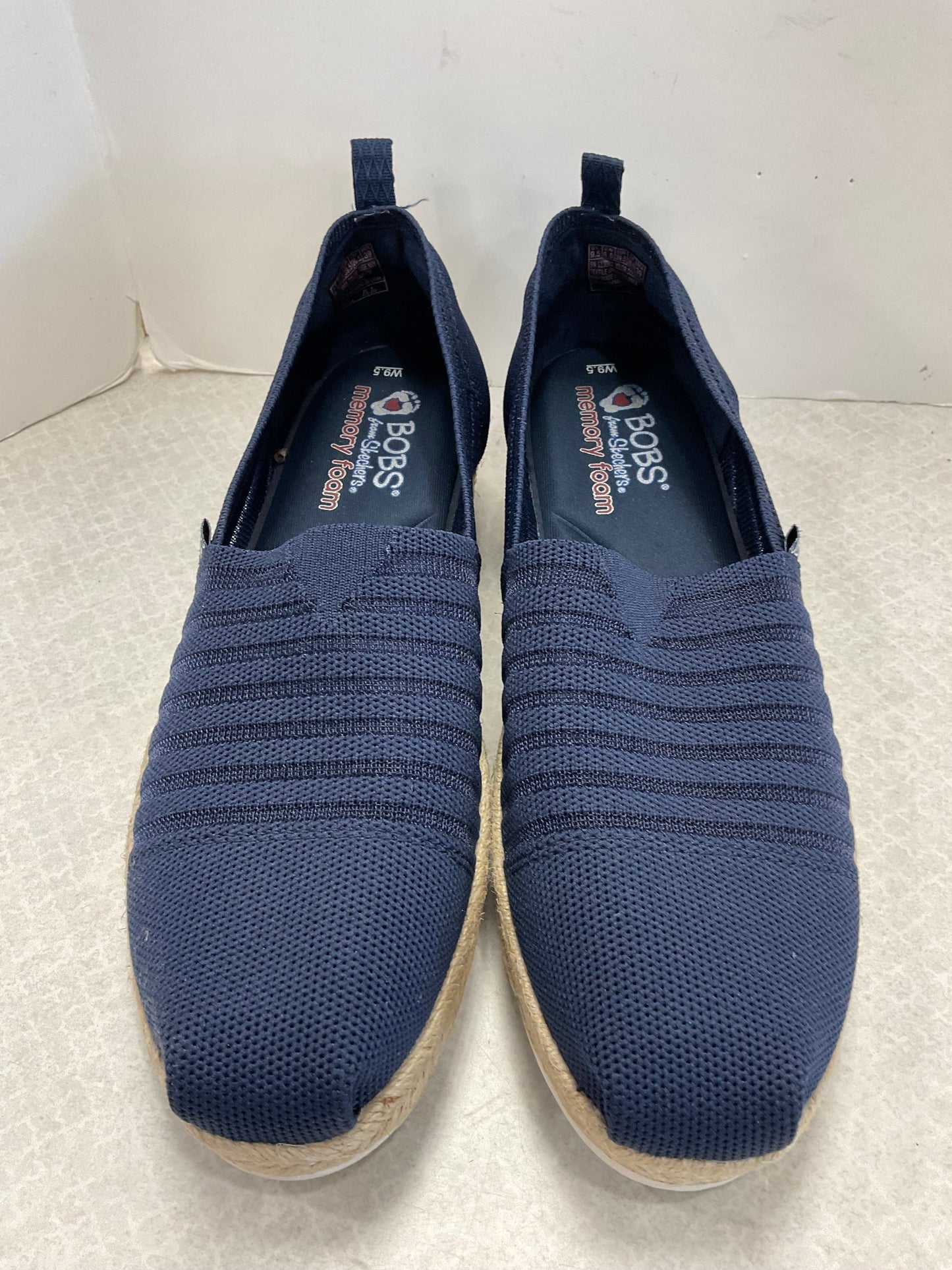 Navy Shoes Flats Bobs, Size 9.5