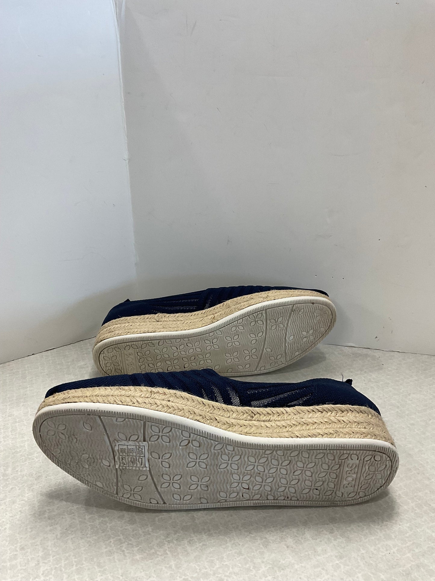 Navy Shoes Flats Bobs, Size 9.5