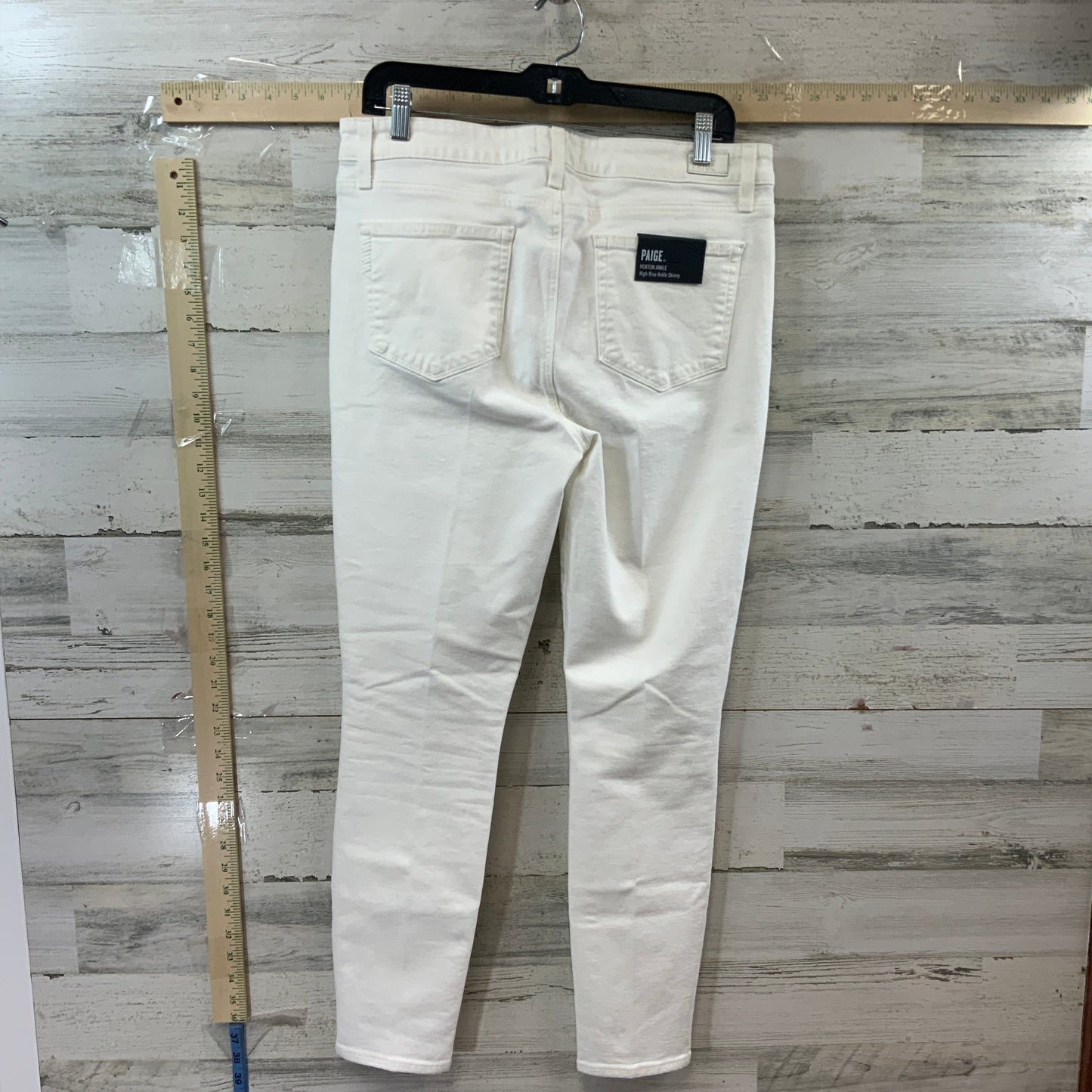 White Denim Jeans Skinny Paige, Size 14