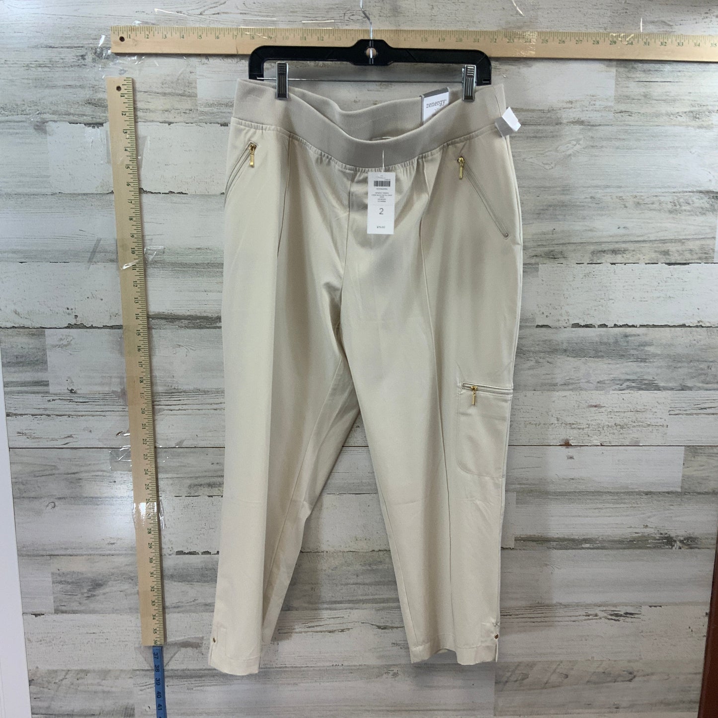 Beige Pants Cropped Chicos, Size 12