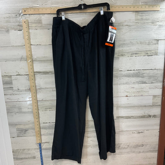 Black Pants Wide Leg Briggs, Size Xxl