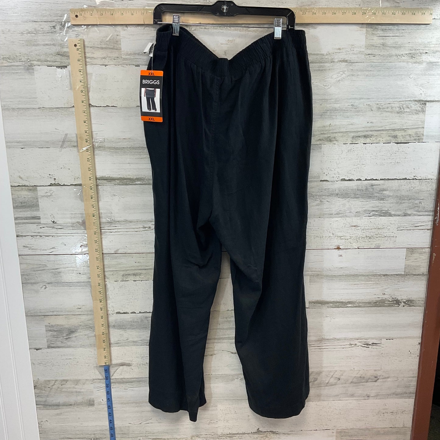 Black Pants Wide Leg Briggs, Size Xxl