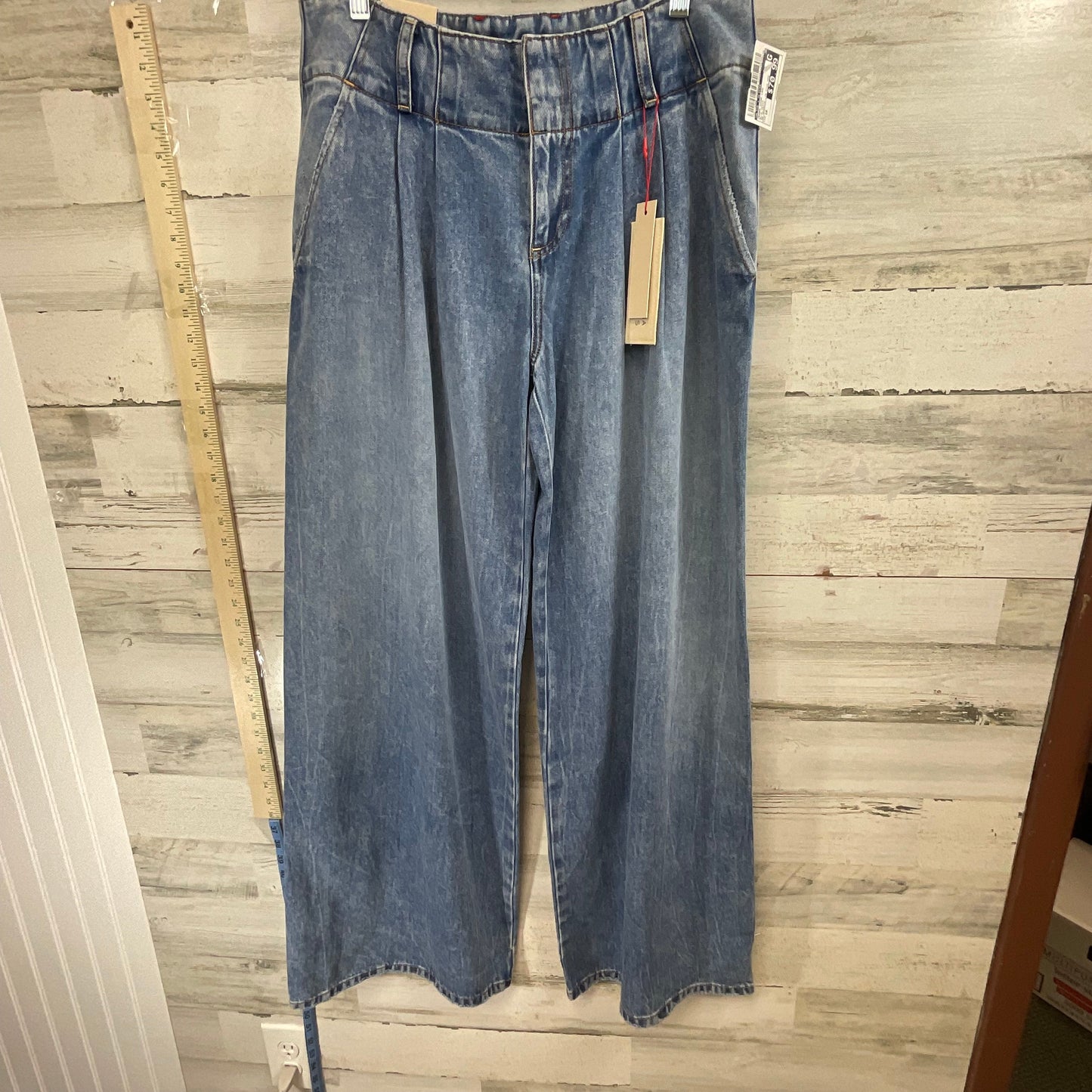 Blue Denim Jeans Wide Leg Alice + Olivia, Size 10