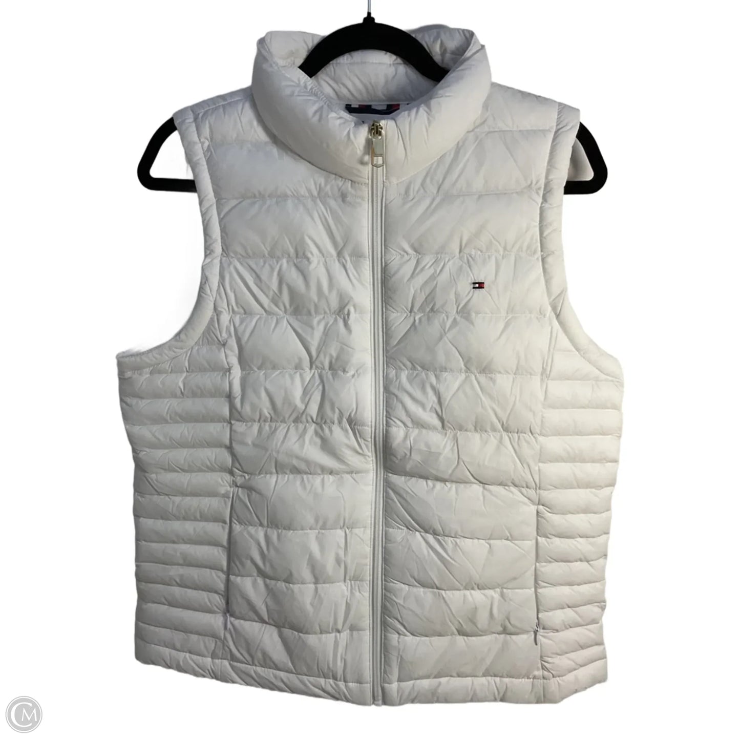 Vest Puffer & Quilted By Tommy Hilfiger In White, Size: M
