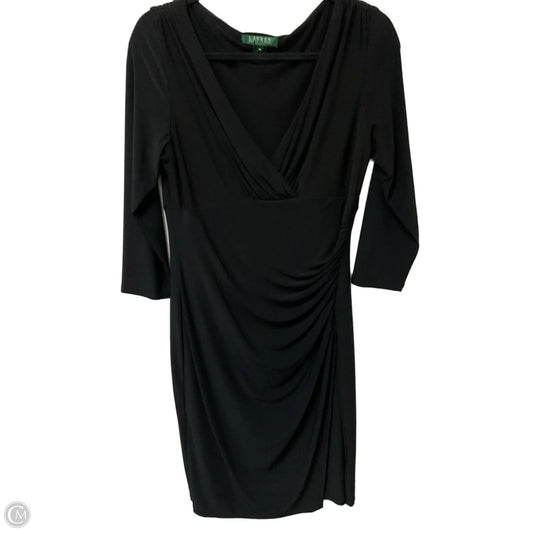 Dress Party Midi By Lauren By Ralph Lauren In Black, Size: 10